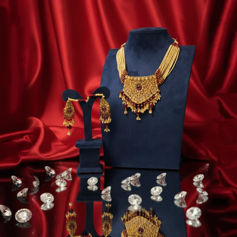 Imperial Ruby Choker 21 Karat Gold 2 Tola