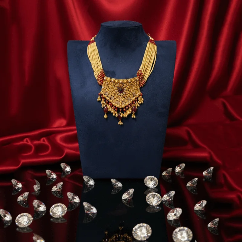 Imperial Ruby Choker 21 Karat Gold 2 Tola - Image 4