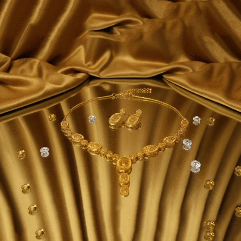 Elegant 21 Karat Gold “Arabesque Charm” Set (3.5 Tola) - Image 3