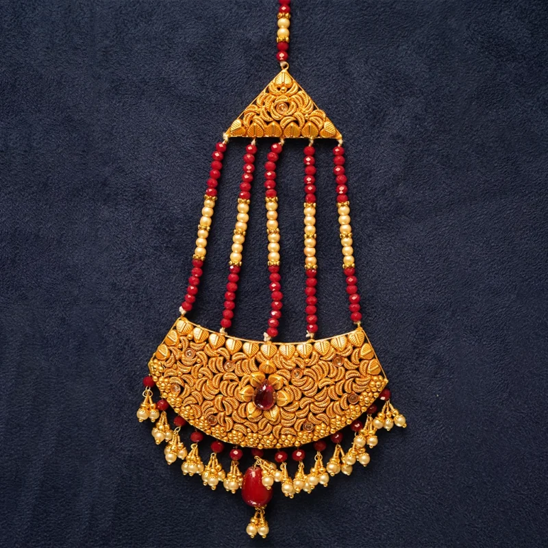 Exquisite 21 Karat Gold Bridal Set (8 Tola) - Image 7